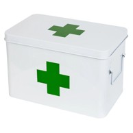 Metalna kutija za medicinske potrepštine i prvu pomoć