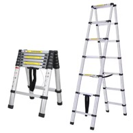 MXM Teleskopske sklopive ljestve 2 m + 2 m aluminijske