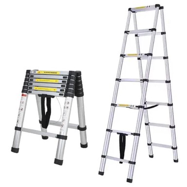 MXM Teleskopske sklopive ljestve 2 m + 2 m aluminijske