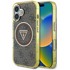Guess IML Metal Glitter 4G Circle Triangle MagSafe maskica za iPhone 16, smeđa