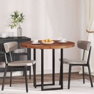 Gornji dio stola, tamno smeđa, Ø 90x4 cm, čvrsto drvo hrasta