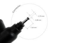 Konektor za AC adapter prijenosnog računala, br. 26, 2,5 x 0,8 x 7,2 mm