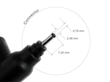 Konektor za AC adapter prijenosnog računala, br. 26, 2,5 x 0,8 x 7,2 mm