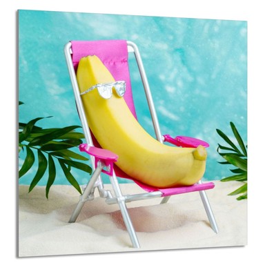 TMK Staklena zaštita za štednjak ili ploču za kuhanje 60x65, banana