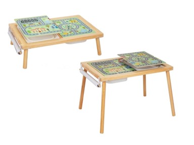 BUSY KIDS Multifunkcionalni rastući stol za crtanje i igru s pločom i skladišnim prostorom