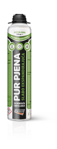 TEXO Pur pjena pištoljska nisko ekspandirajuća 750ml