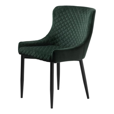 UNIQUE FURNITURE Zelena baršunasta blagovaonska stolica Ottowa 