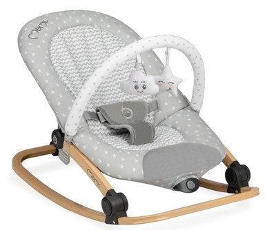 MOMI Ležaljka s LUMIWOOD melodijom, vibrirajuća, sa zvijezdama