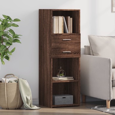 Visoka komoda boja hrasta 40 x 42,5 x 124 cm konstruirano drvo