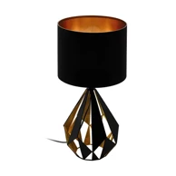Stolna lampa Carlton 5, E27, crna/bakar