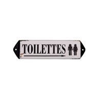ANTIC LINE Metalni ukrasni znak 30,5x7 cm Toilettes 