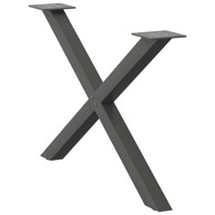 Noge stolića za kavu X-oblika 2 kom antracit 70x(42-43)cm čelik