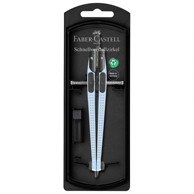 FABER-CASTELL Šestar s preciznim podešavanjem, Grip 2001, mine, sky blue, blister