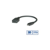 ROLINE Adapter s mrežom HDMI (Ž) na microHDMI (M), 0,15 m