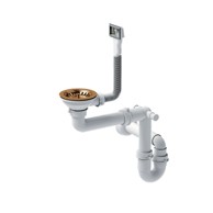 QUADRON Ručni odvod za čelične sudopere s 1 posudom NANO PVD BAKAR