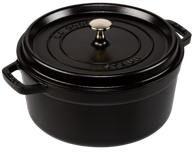 STAUB Okrugli lonac 26 cm, lijevano željezo, crna