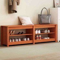 Klupa za cipele s policom 160 x 36,5 x 50 cm, voštano smeđa