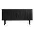 UNIQUE FURNITURE Crna niska komoda u dekoru hrasta s kliznim vratima 76x160 cm Cavo