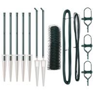 Heksagonalna ograda 0. 5x10 m čelik, zelena