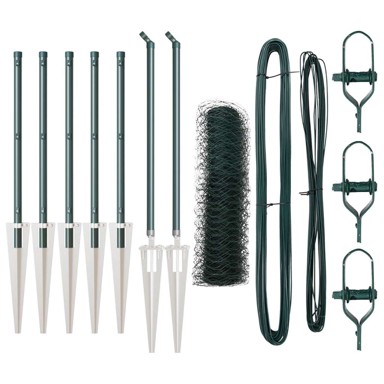 Heksagonalna ograda 0. 5x10 m čelik, zelena