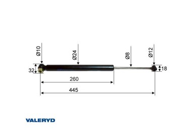 VALERYD Amortizer za naletnu kočnicu AL-KO 60s cc=445 2380013