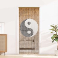 Zavjesa za vrata protiv insekata, 100 x 200 cm, yin i yang
