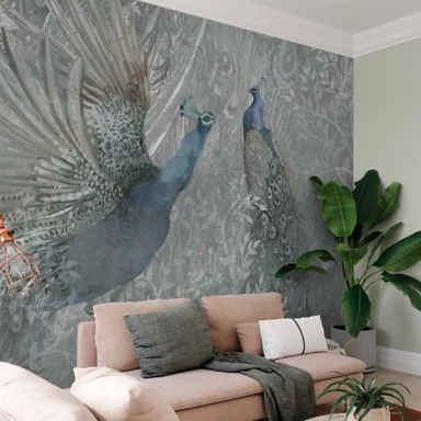 Tapeta Peacocks Dancing, 350x256 cm, standard