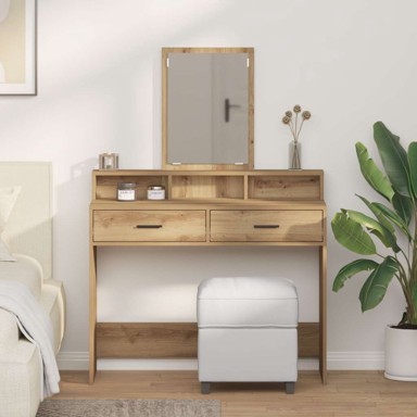 Toaletni stol s ladicama, 100x41x140 cm, Artisan hrast