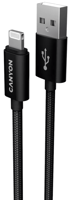 CANYON Kabel MFI-3 Lightning, 12W, 1 m, crni