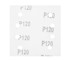 NEO Brusni papir P120 113 x 113 mm 8 rupa 5 kom.