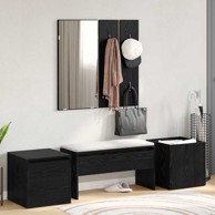 Set namještaja za predsoblje 4 pcs Crni hrast 80 x 31 x 40 cm
