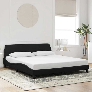 Okvir za krevet Dover 183 x 213 cm, umjetna koža, crni