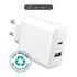 ESTUFF Punjač INFINITE USB-C 20W i USB-A 12W, bijeli