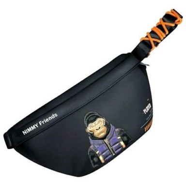 Torba za rame Nimmy Crossbody Cool&Cute 2.0 Gorilla, crna