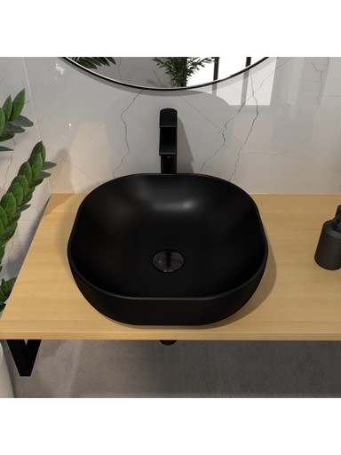 CONCEPTO Umivaonik Na ploču Bell 42 cm, mat crni