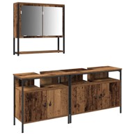 Kupaonska komoda s lavabo-umivaonikom od starog drva