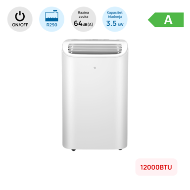 CHIGO prijenosna klima 12000 BTU YAC-12CHPB/PD1, 3,5 kW, energetska klasa A, R290, bijela