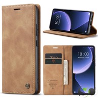 CASE ME Luxury Preklopna futrola za Xiaomi 13T/13T Pro Svijetlo smeđa