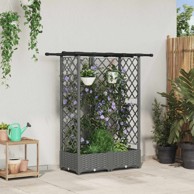 Povišeni krevet s mrežom i krovom 124x40x121 cm, svjetlosivi