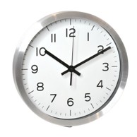 Sat zidni 25,2 cm, srebrno/bijeli