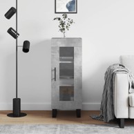 Komoda siva boja betona 34,5x34x90 cm od konstruiranog drva