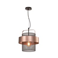 CANDELLUX LIGHTING Metalna viseća lampa crno-bakrene boje ø 30 cm Fiba 