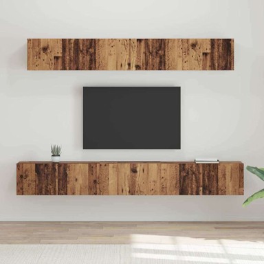 Set TV stalka, 5 kom, srednje, konstruirano drvo, staro drvo
