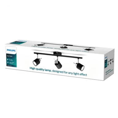 Stropni reflektor, Meranti, 8719514465411, 3x35W, 230V, crna