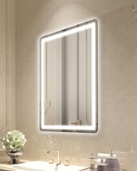 VEVOR LED kupaonsko ogledalo, 60 x 80 cm, prednje i stražnje osvjetljenje, protiv zamagljivanja
