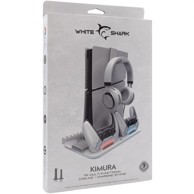 WHITE SHARK Stalak za PS5/PS5 Slim s punjačem za kontrolere i hlađenjem Kimura 2 