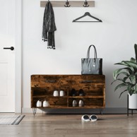 Klupa za cipele, 102 x 35 x 55 cm, konstruirano drvo, sjajna bijela
