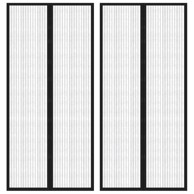Zastor protiv insekata 210x90 cm, 2 kom s magnetima, crni