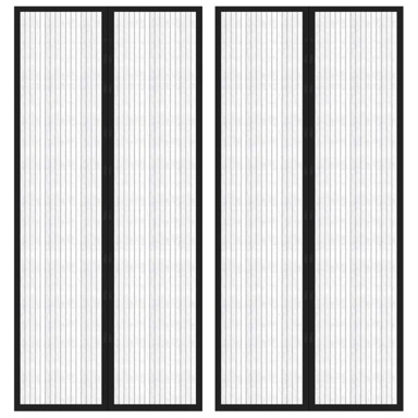 Zastor protiv insekata 210x90 cm, 2 kom s magnetima, crni