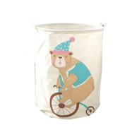 LIVEFY Koš za igračke rublje Teddy, 35×45 cm, bijela